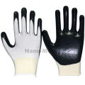 NMSAFETY light water proof use 13 gauge light nylon liner coating nitrile on plam working gloves